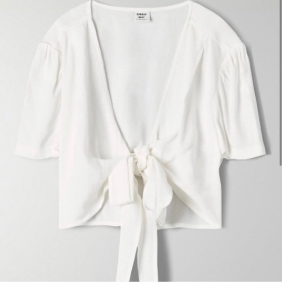 Sunday Best Tops - BNWT Aritzia Sunday Best Olson Top in
White